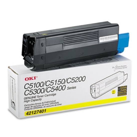 Picture of 42127401 High-Yield Toner (Type C6), 5,000 Page-Yield, Yellow