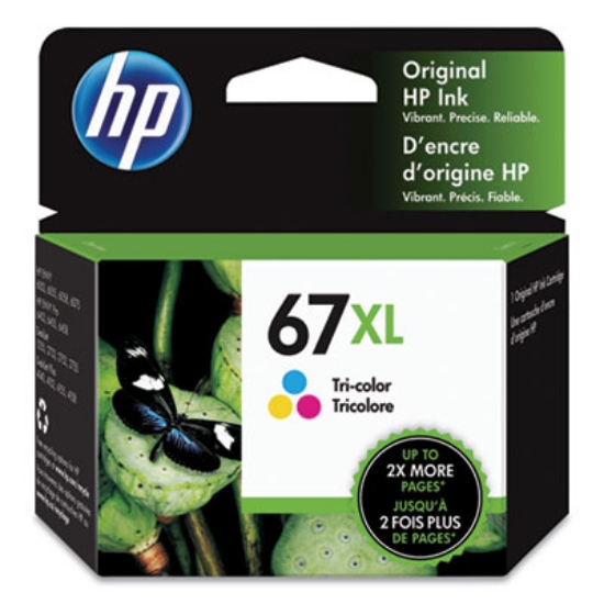 Picture of HP 67XL, (3YM58AN) High-Yield Tri-Color Original Ink Cartridge