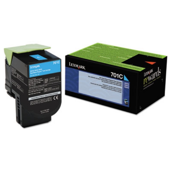 Picture of 70C10C0 Return Program Toner, 1,000 Page-Yield, Cyan