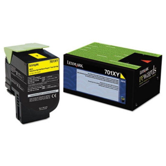 Picture of 70C1XY0 Return Program Extra High-Yield Toner, 4,000 Page-Yield, Yellow