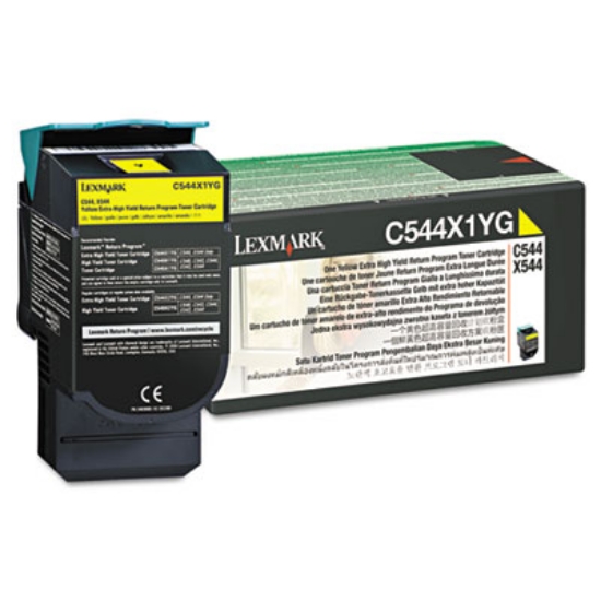 Picture of C544X1YG Return Program Extra High-Yield Toner, 4,000 Page-Yield, Yellow