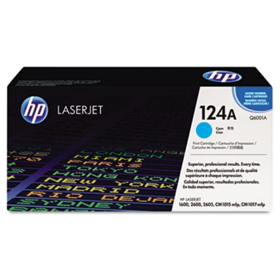 Picture of HP 124A, (Q6001A) Cyan Original LaserJet Toner Cartridge