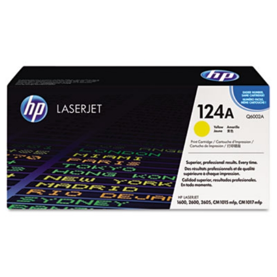 Picture of HP 124A, (Q6002A) Yellow Original LaserJet Toner Cartridge