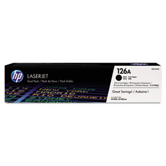 Picture of HP 126A, (CE310A-D) 2-Pack Black Original LaserJet Toner Cartridges