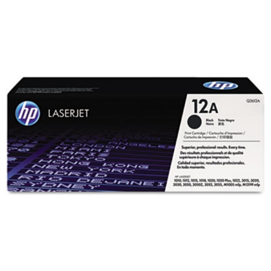 Picture of HP 12A, (Q2612A) Black Original LaserJet Toner Cartridge