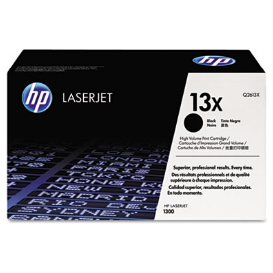 Picture of HP 13X, (Q2613X) High-Yield Black Original LaserJet Toner Cartridge