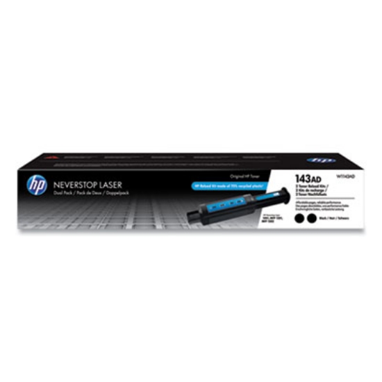 Picture of HP 143A, (W1143A-D) 2-Pack Black Original LaserJet Toner Cartridges