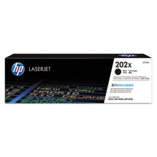 Picture of HP 202X, (CF500X) High-Yield Black Original LaserJet Toner Cartridge