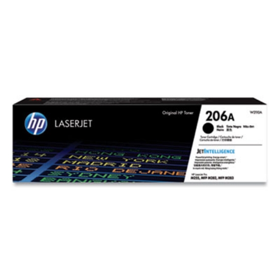 Picture of HP 206A, (W2110A) Black Original LaserJet Toner Cartridge