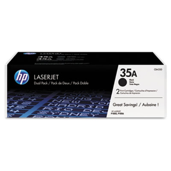 Picture of HP 35A, (CB435D) 2-Pack Black Original LaserJet Toner Cartridges