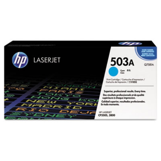 Picture of HP 503A, (Q7581A) Cyan Original LaserJet Toner Cartridge