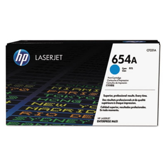 Picture of HP 654A, (CF331A) Cyan Original LaserJet Toner Cartridge