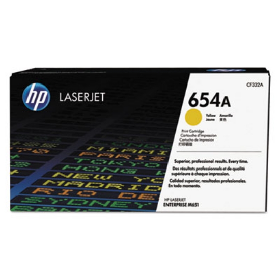 Picture of HP 654A, (CF332A) Yellow Original LaserJet Toner Cartridge