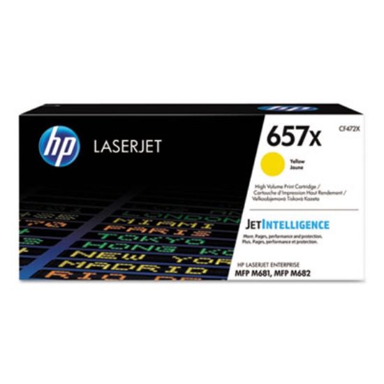 Picture of HP 657X, (CF472X) High-Yield Yellow Original LaserJet Toner Cartridge