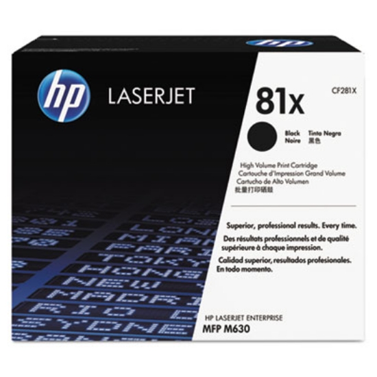 Picture of HP 81X, (CF281X) High-Yield Black Original LaserJet Toner Cartridge