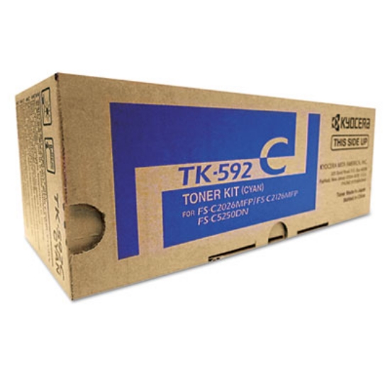 Picture of TK592C Toner, 5,000 Page-Yield, Cyan