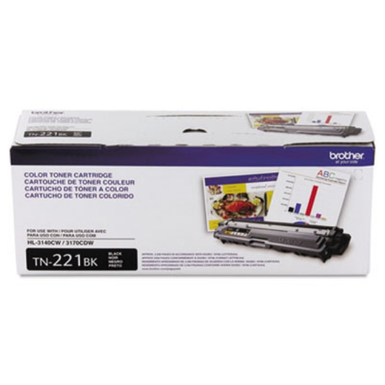 Picture of TN221BK Toner, 2,500 Page-Yield, Black