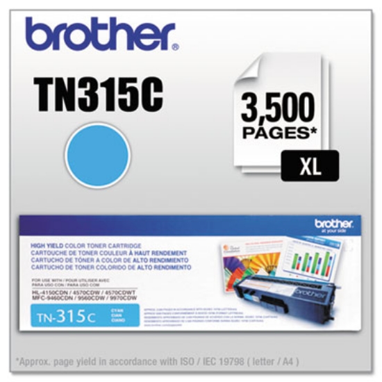 Picture of TN315C High-Yield Toner, 3,500 Page-Yield, Cyan