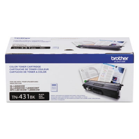 Picture of TN431BK Toner, 3,000 Page-Yield, Black