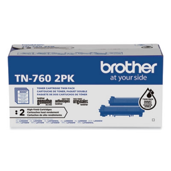 Picture of TN7602PK High-Yield Toner, 3,000 Page-Yield, Black, 2/Pack