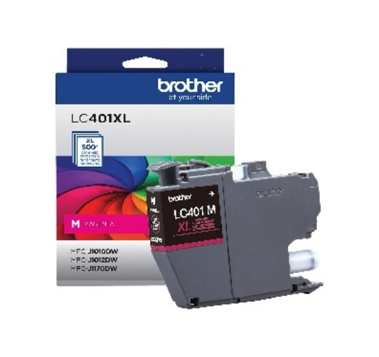 Picture of Brother LC401 Magenta High Yield Ink Cartridge, Prints Up to 500 Pages (LC401XLMS)