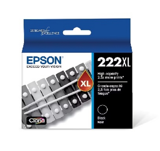 Picture of Epson 222XL Black High Yield Ink Cartridge (T222XL120-S)