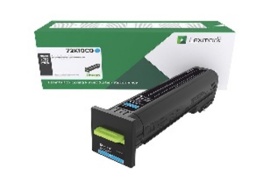 Picture of Lexmark 72K10C0 Cyan Return Program Toner Cartridge For use in CS/CX820, CX825, 860 Estimated yield 8K