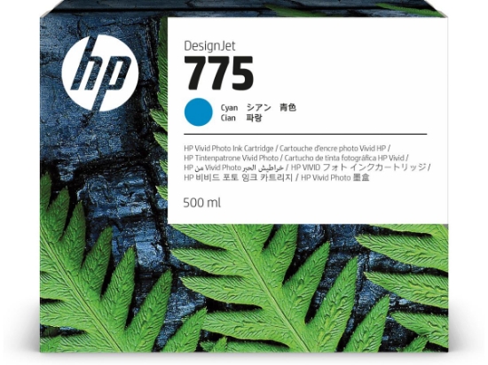 Picture of Genuine HP 1XB17A 500L Cyan DesignJet Standard Yield Ink Cartridge 