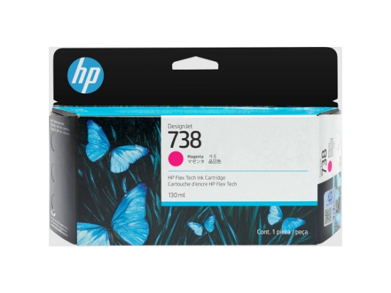 Picture of Genuine HP 498N6A 738 130ml Magenta DesignJet Ink Cartridge