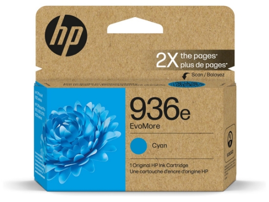 Picture of Genuine HP 4S6V3LN 936e EvoMore Cyan High Yield Ink Cartridge