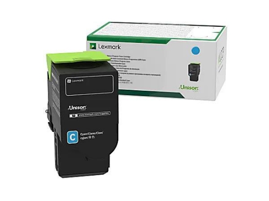 Picture of Genuine Lexmark 78C00CG Cyan Standard Yield TAA Return Program Toner Cartridge