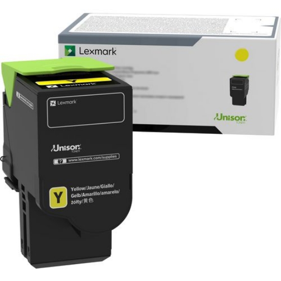 Picture of Genuine Lexmark 78C0UYG Yellow Ultra High Yield TAA Return Program Toner Cartridge