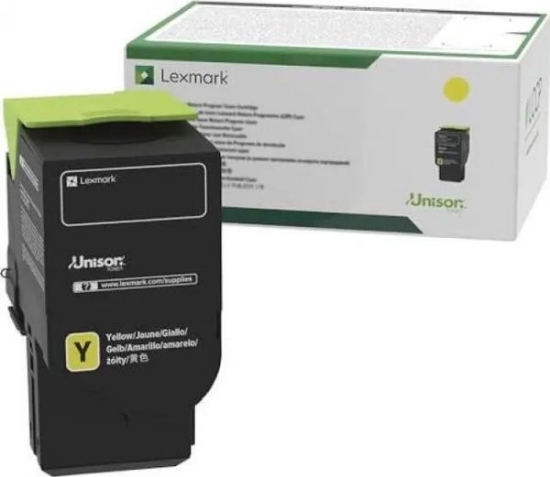 Picture of Genuine Lexmark 81C0XYG Yellow Extra High Yield Return Program GSA Toner Cartridge