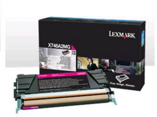 Picture of Genuine Lexmark X746A2MG Magenta Standard Yield Toner Cartridge