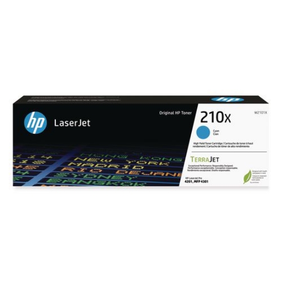 Picture of Genuine HP 210X, W2101X Cyan Original LaserJet Toner Cartridge 