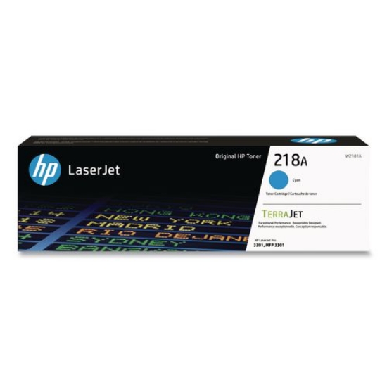 Picture of Genuine HP 218A, W2181A Cyan Original LaserJet Toner Cartridge