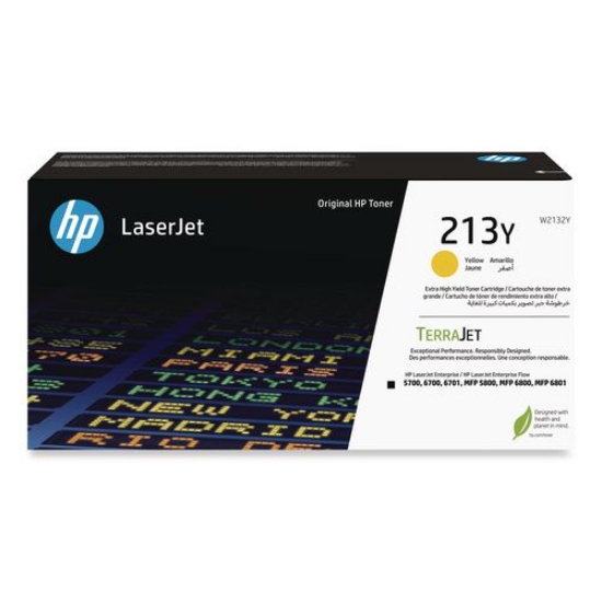 Picture of Genuine HP 213Y, W2132Y Yellow Extra High Yield LaserJet Toner Cartridge